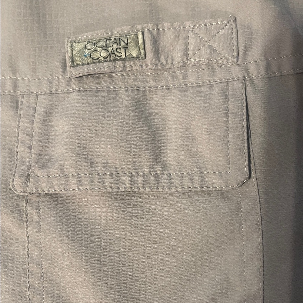 NWOT Youth Light Gray Casual Button Down Shirt - Picture 3 of 4